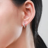 925 Silver Earrings with Diamond Entry Lux Ear Loop