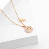 Initials Necklace 925 Sterling Silver A-Z Alphabet Pendant Necklace