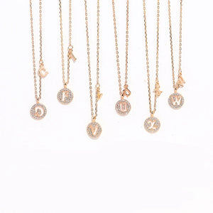 Initials Necklace 925 Sterling Silver A-Z Alphabet Pendant Necklace