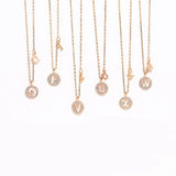 Initials Necklace 925 Sterling Silver A-Z Alphabet Pendant Necklace