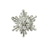 Christmas Snow Brooch Zircon Suit Dress Small Pin Party Gift