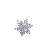 Christmas Snow Brooch Zircon Suit Dress Small Pin Party Gift