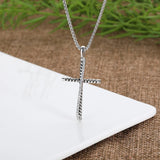 Cross Pendant Necklace Zircon Punk Ladies Men's Jewelry Anniversary Gift