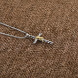 Cross Pendant Necklace Zircon Punk Ladies Men's Jewelry Anniversary Gift