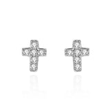 925 Silver Diamond Stud Earrings Wedding Gift Jewelry