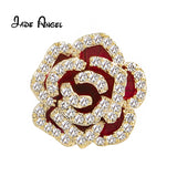 Crystal Camellia Brooch Rhinestone Rose Pin Coat Jewelry