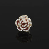 Crystal Camellia Brooch Rhinestone Rose Pin Coat Jewelry