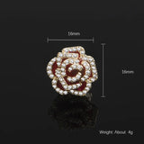Crystal Camellia Brooch Rhinestone Rose Pin Coat Jewelry