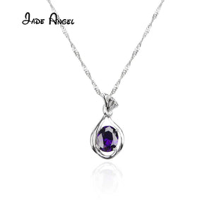 Zircon Stone Pendant Necklace 925 Sterling Silver Fine Jewelry