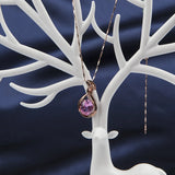 Zircon Stone Pendant Necklace 925 Sterling Silver Fine Jewelry