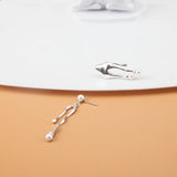 925 Sterling Silver Irregular Pearl Drop Earrings