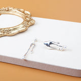 925 Sterling Silver Irregular Pearl Drop Earrings