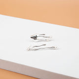 925 Sterling Silver Irregular Pearl Drop Earrings