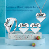 S925 Sterling Silver Heart Of Love Opal Necklace For Women