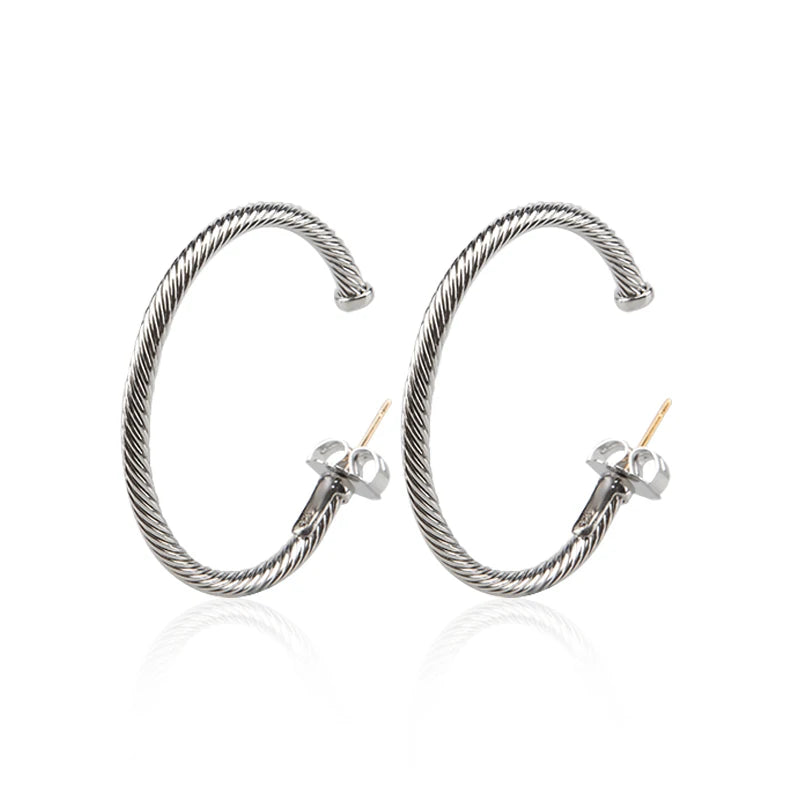 Hoop Earrings Classic Jewelry Round Ladies Earrings