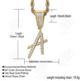 JANRY Custom Men Pendant Necklace Hip-hop DIY Stitching Rope Chain