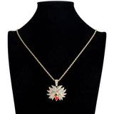 Hip-Hop Cartoon Pendant Necklace Silver with Rope Chain