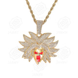 Hip-Hop Cartoon Pendant Necklace Silver with Rope Chain