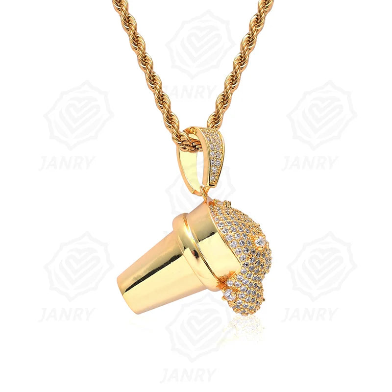 Creative Ice Cream Pendant Necklace for Women