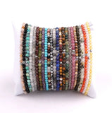 925 Silver Beads Tag Bracelet Natural Stone Gemstone Gift