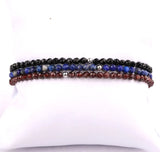925 Silver Beads Tag Bracelet Natural Stone Gemstone Gift