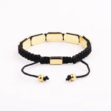 CZ Micro Pave Star Moon Charm Macrame Bracelet
