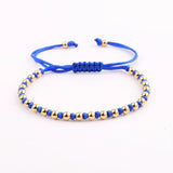 Stainless Steel Beads Knot Braided Macrame Adjustable Bracelet Men Women