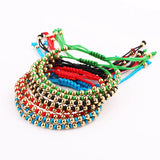 Stainless Steel Beads Knot Braided Macrame Adjustable Bracelet Men Women
