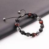 Stone Beads CZ Pave Ball Bracelet Men Gift