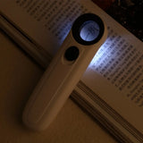 Acrylic Magnifier Reading Magnifying Glass Lens Jewelry Loupe LED Light