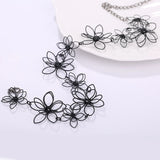 Flower Necklace Short Choker Floral Jewelry Women Clavicle Chain