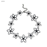Flower Necklace Short Choker Floral Jewelry Women Clavicle Chain