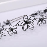 Flower Necklace Short Choker Floral Jewelry Women Clavicle Chain