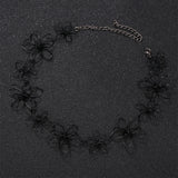 Flower Necklace Short Choker Floral Jewelry Women Clavicle Chain