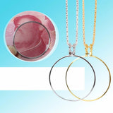 Magnifying Glass 5x Magnifier Necklace Silver