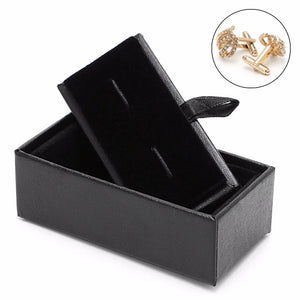 JAVRIK Men's Cufflink Storage Box Faux Leather Organizer Display Case