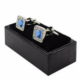 JAVRIK Men's Cufflink Storage Box Faux Leather Organizer Display Case
