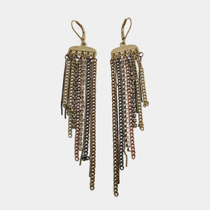 Vintage Metal Chain Earrings Classic Style