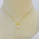 JCY Sterling Silver Fresh Water Pearl Pendant Necklace for Women