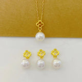 JCY Sterling Silver Fresh Water Pearl Pendant Necklace for Women