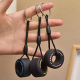 Cartoon Tyre Key Pendent Ornament Deco Automobile Bicycles Keychain