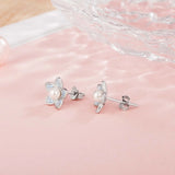 Freshwater Pearl Earrings 925 Silver Dangle Drop Stud Shell Pearl