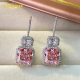925 Silver 10MM Aquamarine Sapphire Citrine Dangle Earrings