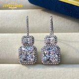 925 Silver 10MM Aquamarine Sapphire Citrine Dangle Earrings