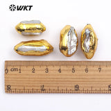 Metal Plated Freshwater Pearl Spacer Beads Jewelry Finding