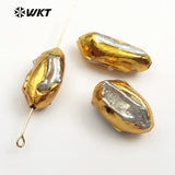 Metal Plated Freshwater Pearl Spacer Beads Jewelry Finding