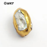 Metal Plated Freshwater Pearl Spacer Beads Jewelry Finding