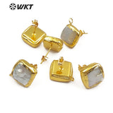 JF302 10mm Freshwater Pearl Finding with Trim for Earrings