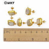 JF302 10mm Freshwater Pearl Finding with Trim for Earrings