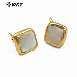 JF302 10mm Freshwater Pearl Finding with Trim for Earrings